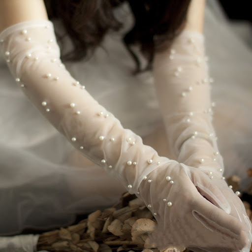 Title 3, Korean Summer Bridal Transparent Mesh Gloves