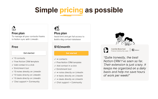 n-crm - Notion CRM sync with LinkedIn