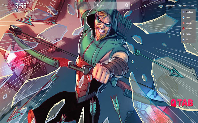 Green Arrow Wallpapers Theme New Tab