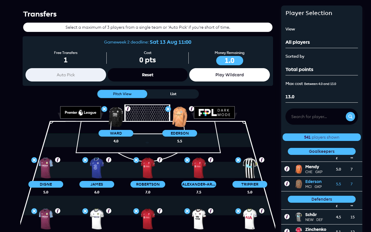 FPL Dark Mode Preview image 3