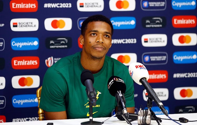 Grant Williams at a Springbok press conference at Grand Hotel des Sablettes Plage in Toulon, France. Picture: GALLO IMAGES/STEVE HAAG SPORTS