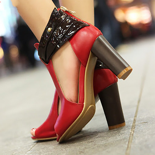 Title 2, European and American Thick High Heel Sandals f...