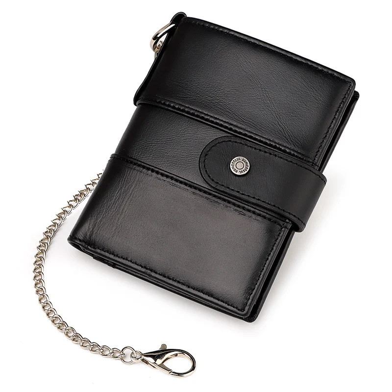 Portefeuille homme en cuir avec boucle anti-hotlinking. Protégez vos photos et données avec style et sécurité. Design élégant et fonctionnel.