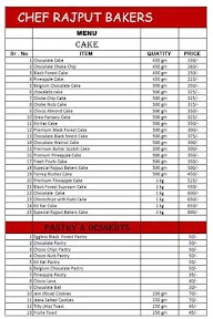 Chef Rajput Bakers menu 1