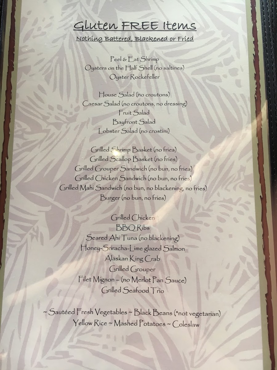 8/2/18 Coconut Jacks GF menu