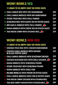 Wow! China By Wow! Momo menu 2