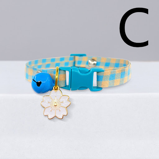 Title 6, Cute Checkered Cat Collar with Bell, stylish an...