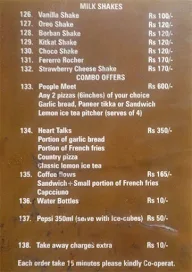 Cafe Mist menu 1