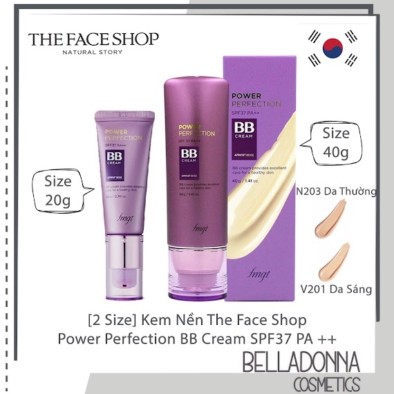 [2 Size, 2 Tone] Kem Nền The Face Shop Fmgt Power Perfection Bb Cream Spf37 Pa ++