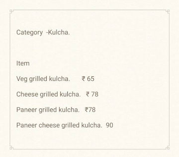Sandwich Grill Point menu 