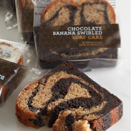 Chocolate Banana Swirl Pound Cake