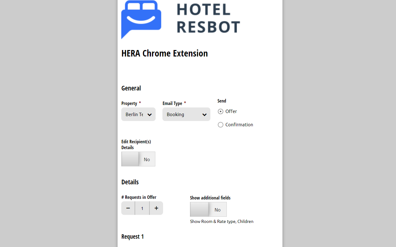 Hotel Resbot Extension Preview image 2