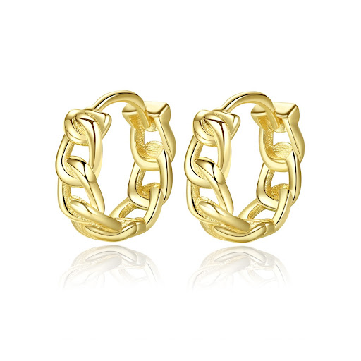 Title 4, Hollow Minimalist Commuter Ear Hoops. Lightweig...