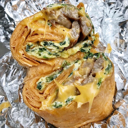 Egg, Spinach, Sausage & Cheese Wrap