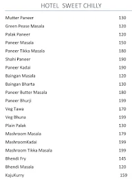 Hotel Sweet Chilly menu 5