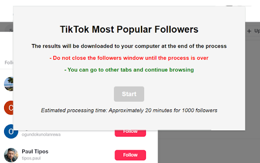 Sort User's Most Popular Followers On TikTok