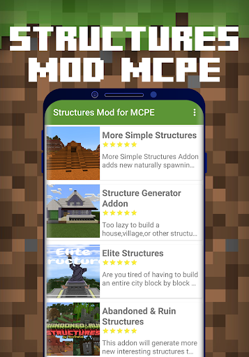 Screenshot Structures Mod for MCPE