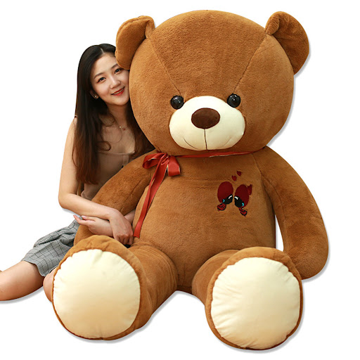 Title 3, Couple Ribbon Teddy Bear Plush Toy Pillow, a so...