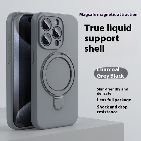 Title 2, Liquid Silicone Magnetic Bracket Phone Case. Se...