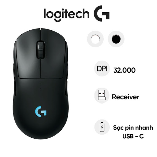 Chuột không dây Logitech Pro 2 Lightspeed Wireless Gaming (Black)(910-007297)