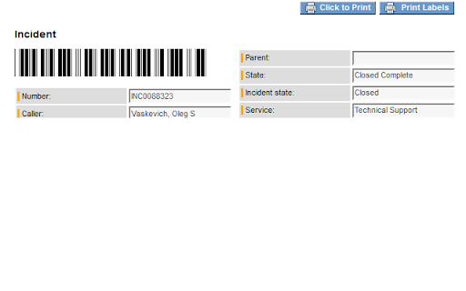 ServiceNow Barcode Printer [NU ResNet]