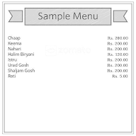 Bismillah Hotel menu 1