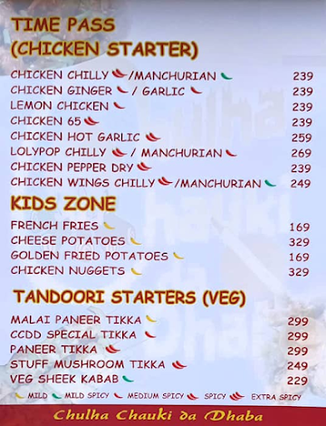 Chulha Chauki Da Dhaba menu 