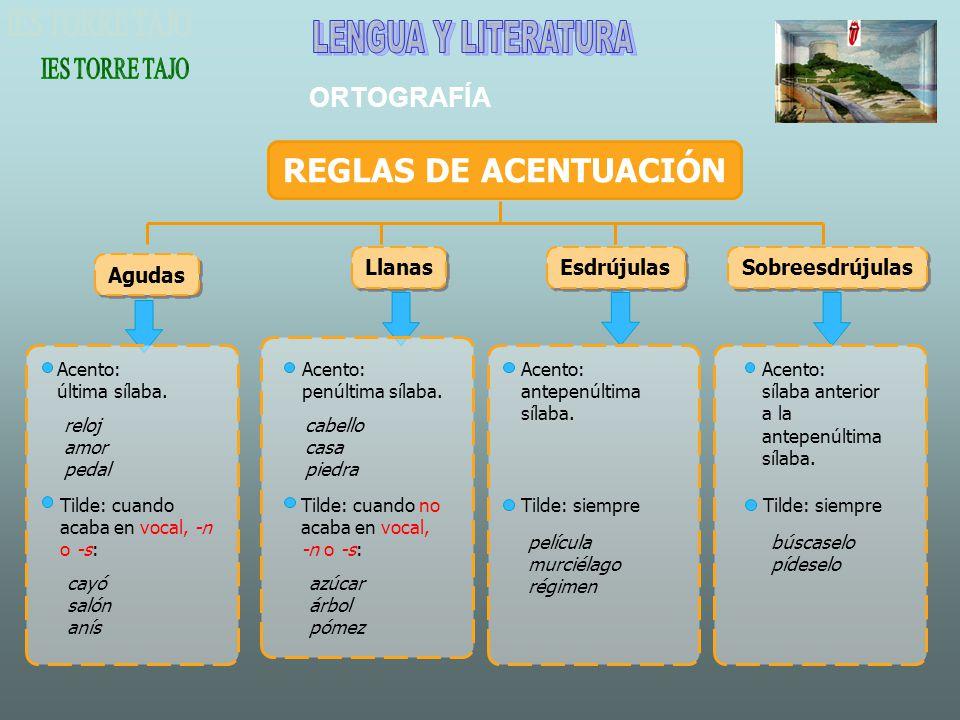 Resultado de imagen de reglas del acento ortográfico