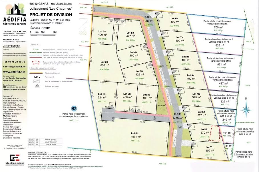 Vente terrain  931 m² à Genas (69740), 380 000 €