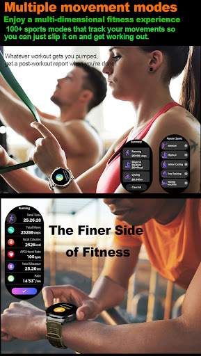 Title 8, Round Screen Heart Rate Blood Oxygen Multi-spor...
