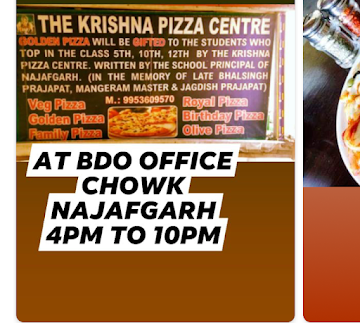 The Krishna Pizza Center Foodcart menu 