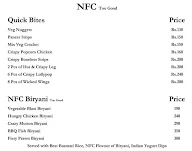 NFC Too Good menu 3