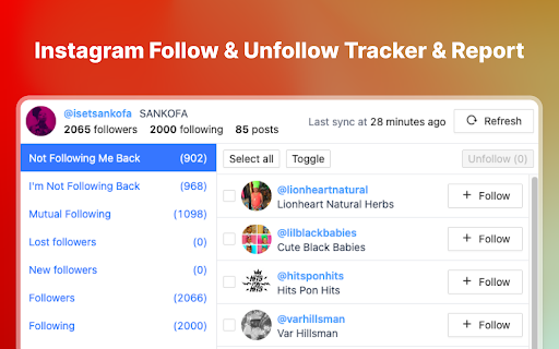 IG Followers Reports - IG Followers & Unfollower Tracker