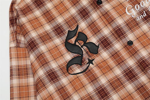 Title 10, Japanese Retro Plaid Long Sleeve Shirt Mens Am...