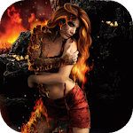 Witch on fire live wallpaper Apk