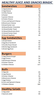 JUICE AND SANDWICH POINT menu 1