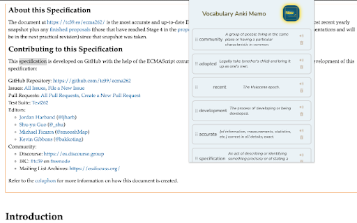 Vocabulary Anki Memo