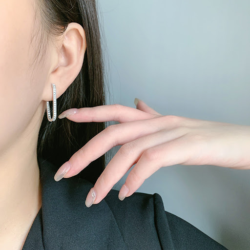 Title 3, S925 Sterling Silver Geometric U-shaped Full Bo...