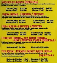 Evlin's Turkish menu 1