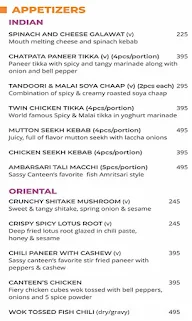 Sassy Canteen menu 5