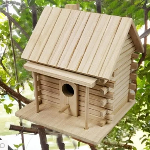 NEW Wood Birds Nest Box New DIY Breeding Parrot Cockatiels Swallows Nest Outdoors Roof Wooden Bird House Hanging Decorat