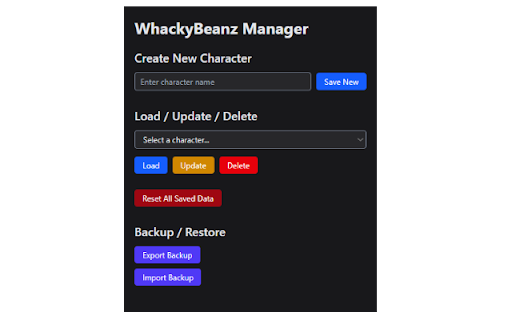 WhackyBeanz Extension