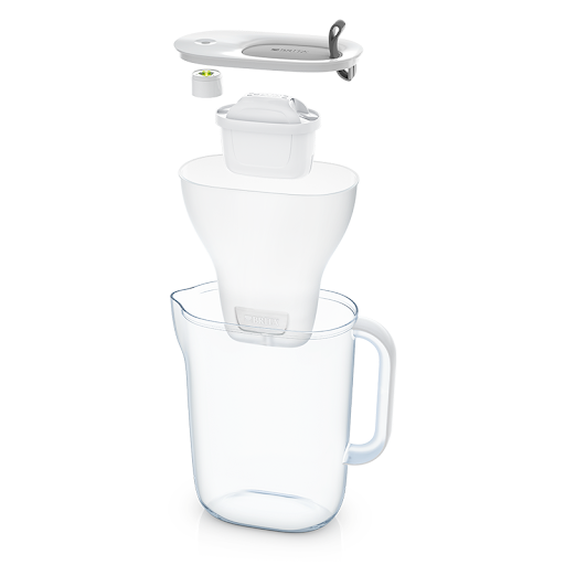 Bình lọc nước BRITA Style Grey 2.4L (có sẵn 1 lõi lọc Maxtra+ & SmartLight)