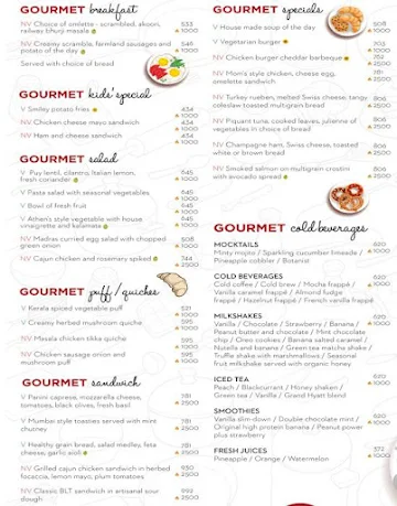 The Gourmet Store menu 