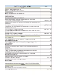 Baffin Bay menu 3