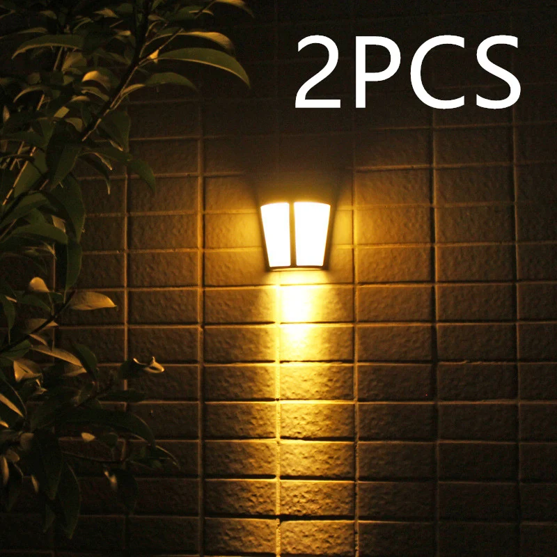 Applique murale solaire 6LED pour jardin, cour, clôture avec contrôle. Lumière décorative pour aménagement paysager extérieur.