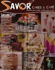 Savor Cakes & Cafe menu 1