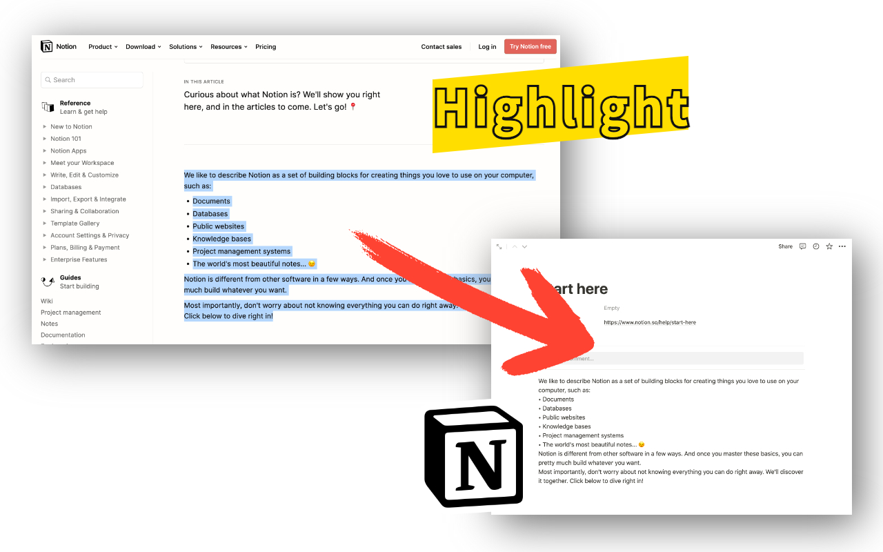 Highlightion - Save Highlights to Notion Preview image 1