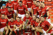 Captain Alun Wyn Jones of Wales and Welsh team celebrate with the trophy during the International Friendly match between Wales and South Africa on November 24, 2018 in Cardiff, United Kingdom.  