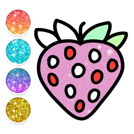 Fruit & vegetables Coloring Book For Kids Glitter